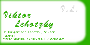 viktor lehotzky business card